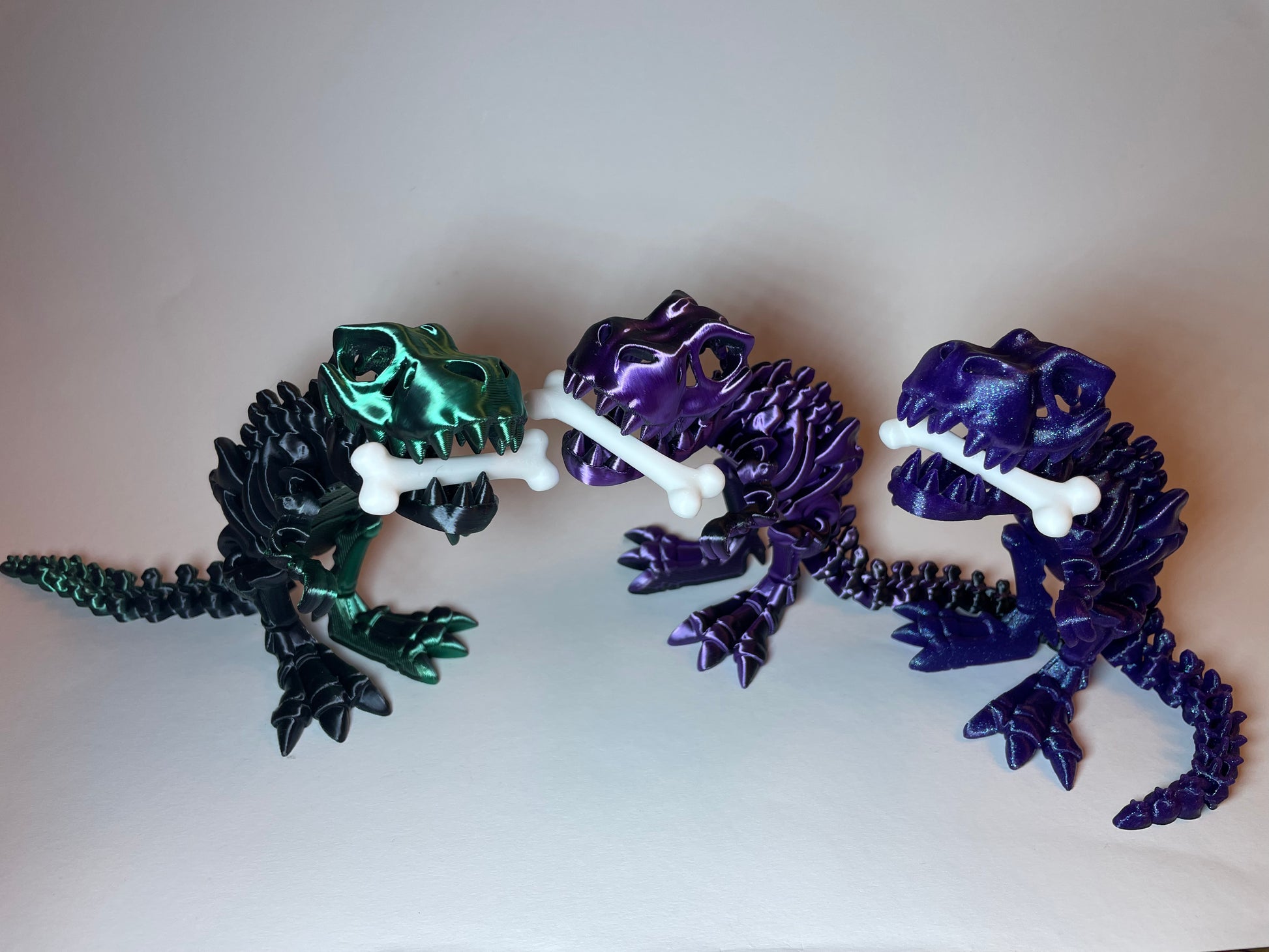 Flexi-T-Rex aus PLA – Sammlerfigur in verschiedenen Farbvarianten