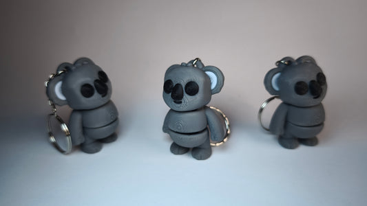 Flexi-Koala Coco – 3D-gedruckter Schlüsselanhänger aus PLA, beweglich (B-WARE)