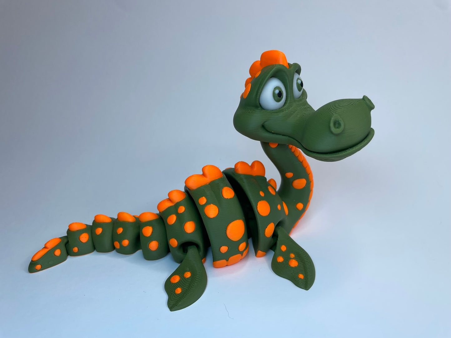 Flexi Figur Günter – Loch Ness Monster als bewegliche 3D-Druck Figur aus PLA, dekorativ und nachhaltig | Ideal zum verschenken!
