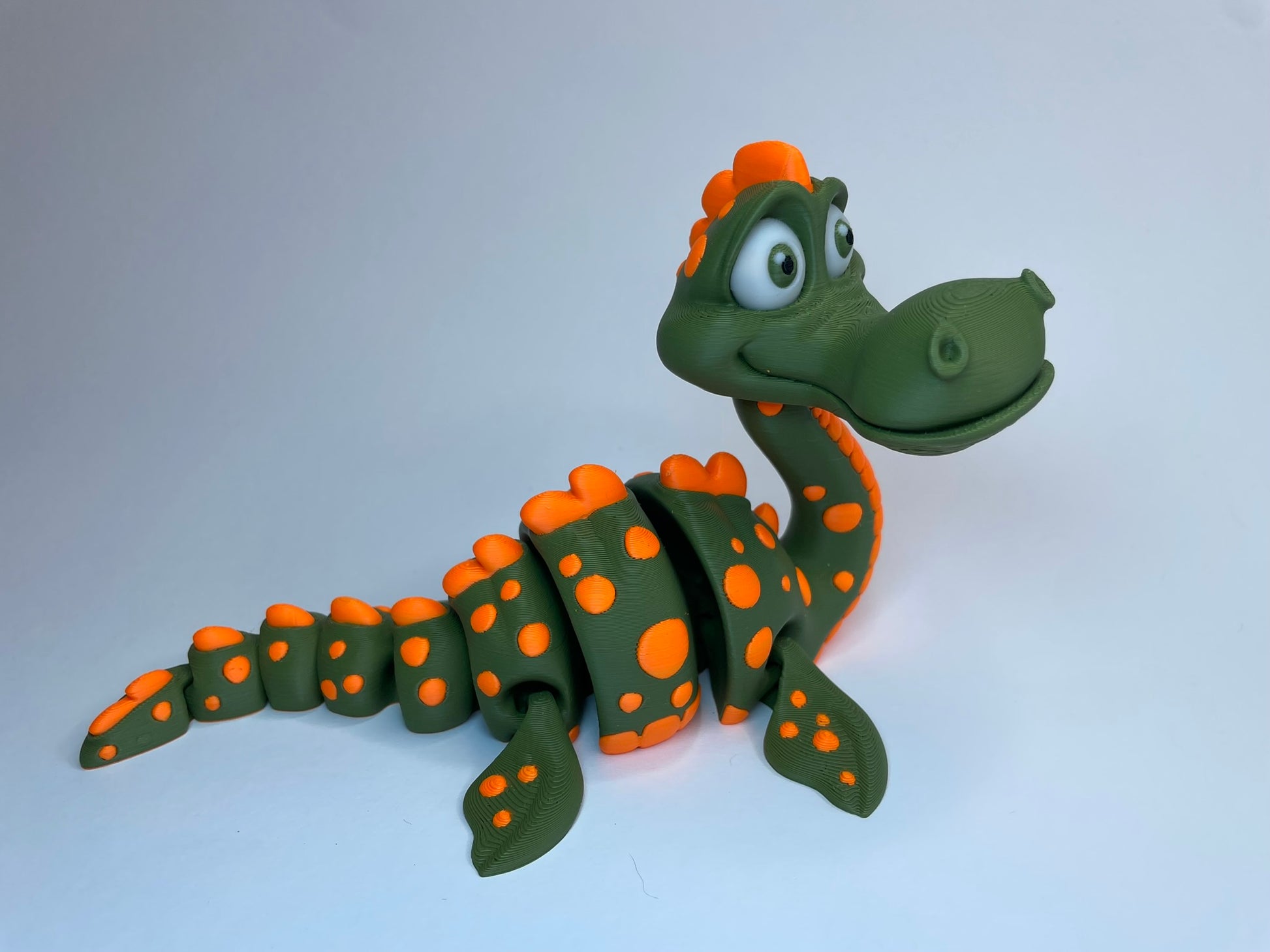 Flexi Figur Günter – Loch Ness Monster als bewegliche 3D-Druck Figur aus PLA, dekorativ und nachhaltig | Ideal zum verschenken!