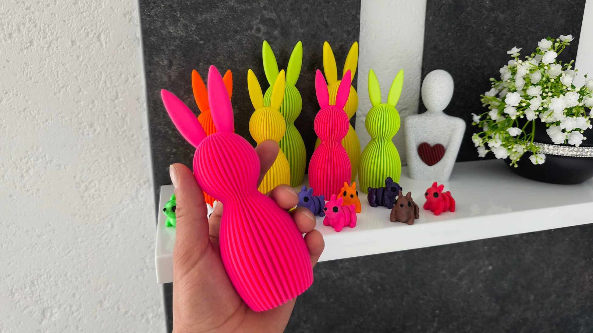 Häschen-Deko-Geriffelt 16,5cm