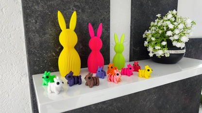 Häschen-Deko-Geriffelt 3 Größen