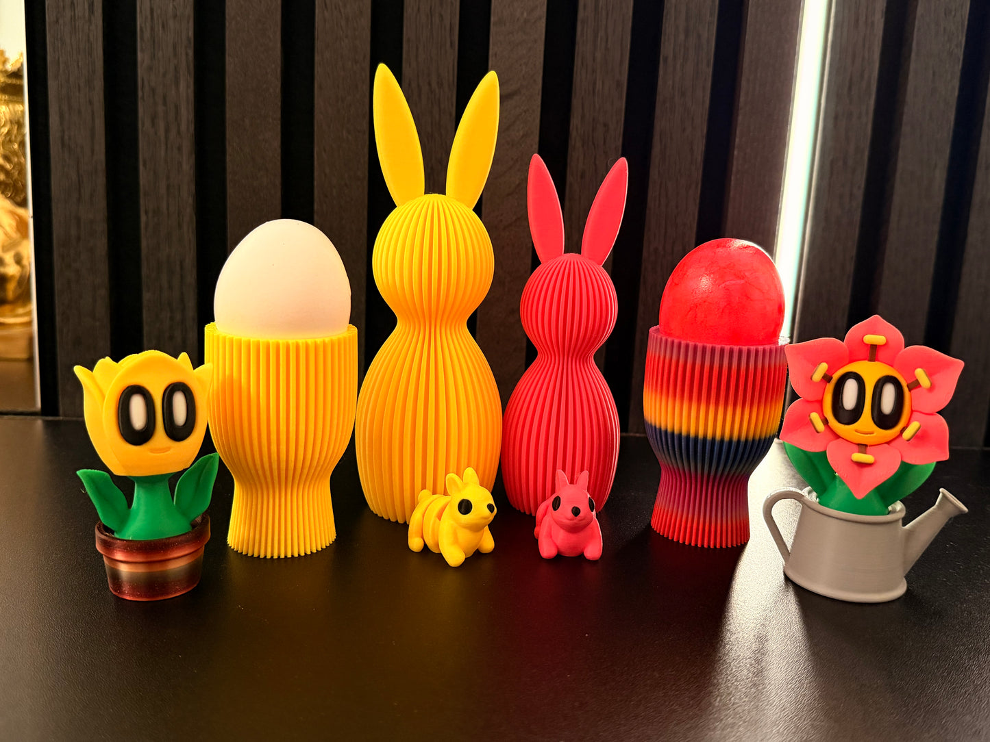 Häschen-Eierbecher-Blumen-Deko-Geriffelt