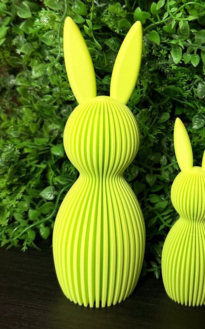 Häschen-Deko-Geriffelt - Moderne Minimalistische Osterdeko | Osterhasen-Deko | Ostern
