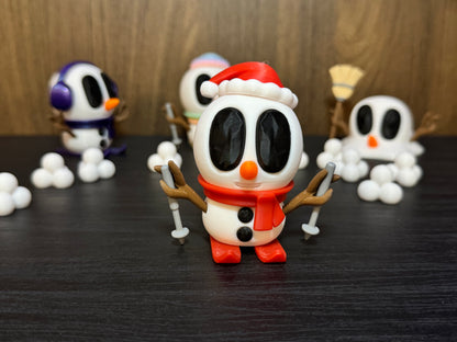 Santa Blob – Der Weihnachtsheld im Schneesturm | Handveredelte Schneemannfigur aus 3D-gedrucktem PLA  Artikel-Nr.: 3DAS-2505-003