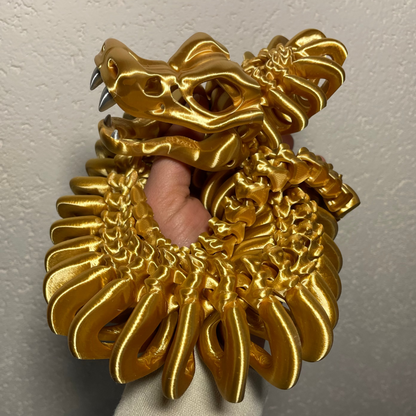 XXL(85cm) Skelett-Schlange  – Snake - 3D-gedruckte bewegliche Schlangenfigur aus PLA / Silk-Dual-Color