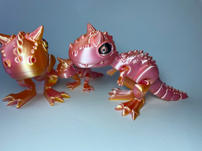 Carnotaurus – Flexi-Dino Figur | 3D-gedruckt mit PLA und PLA-Silk-Dual-Color · 3DruckAS