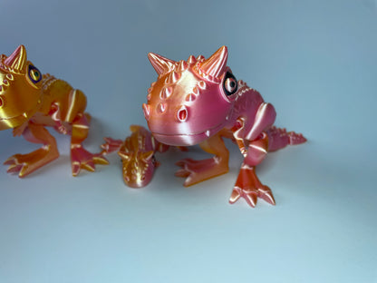 Carnotaurus – Flexi-Dino Figur | 3D-gedruckt mit PLA und PLA-Silk-Dual-Color · 3DruckAS