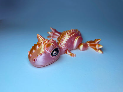 Little Carnotaurus – Flexi-Dino Figur | 3D-gedruckt mit PLA und PLA-Silk-Dual-Color · 3DruckAS