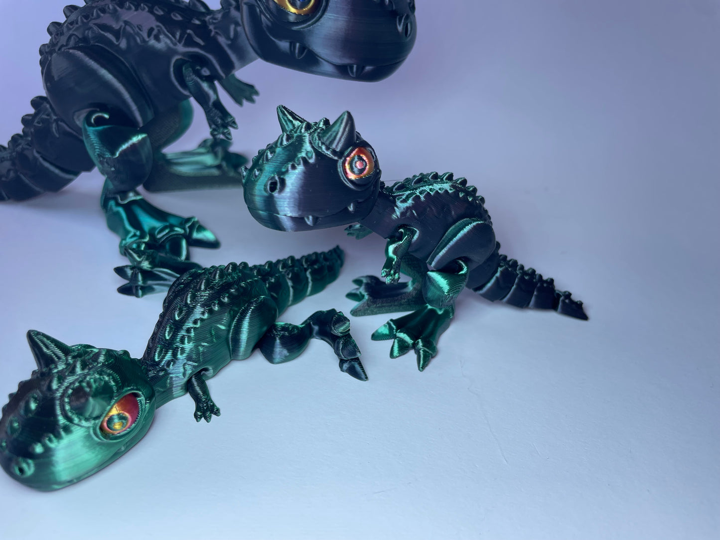 Little Carnotaurus – Flexi-Dino Figur | 3D-gedruckt mit PLA und PLA-Silk-Dual-Color · 3DruckAS