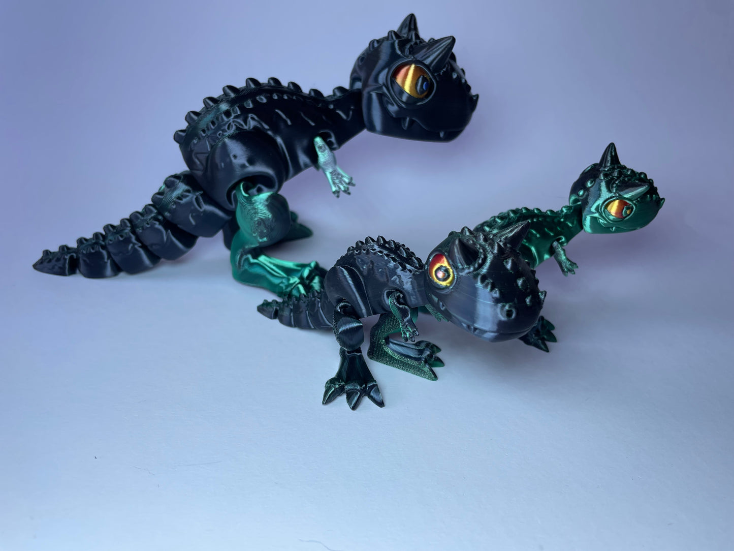 Little Carnotaurus – Flexi-Dino Figur | 3D-gedruckt mit PLA und PLA-Silk-Dual-Color · 3DruckAS
