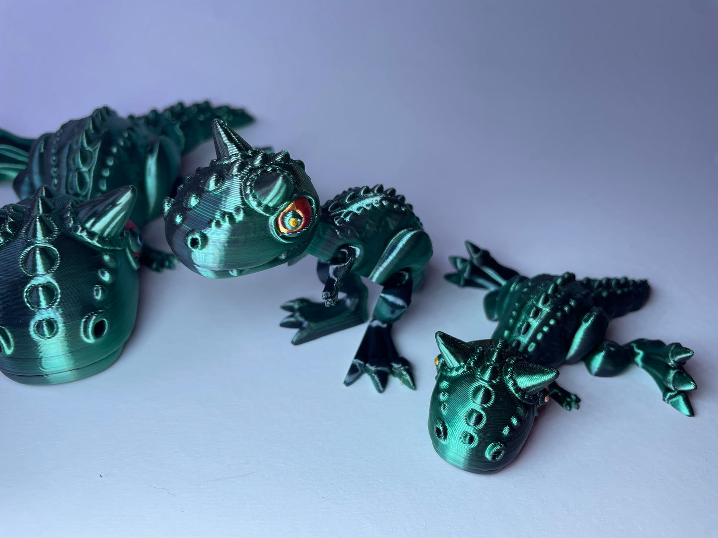 Little Carnotaurus – Flexi-Dino Figur | 3D-gedruckt mit PLA und PLA-Silk-Dual-Color · 3DruckAS
