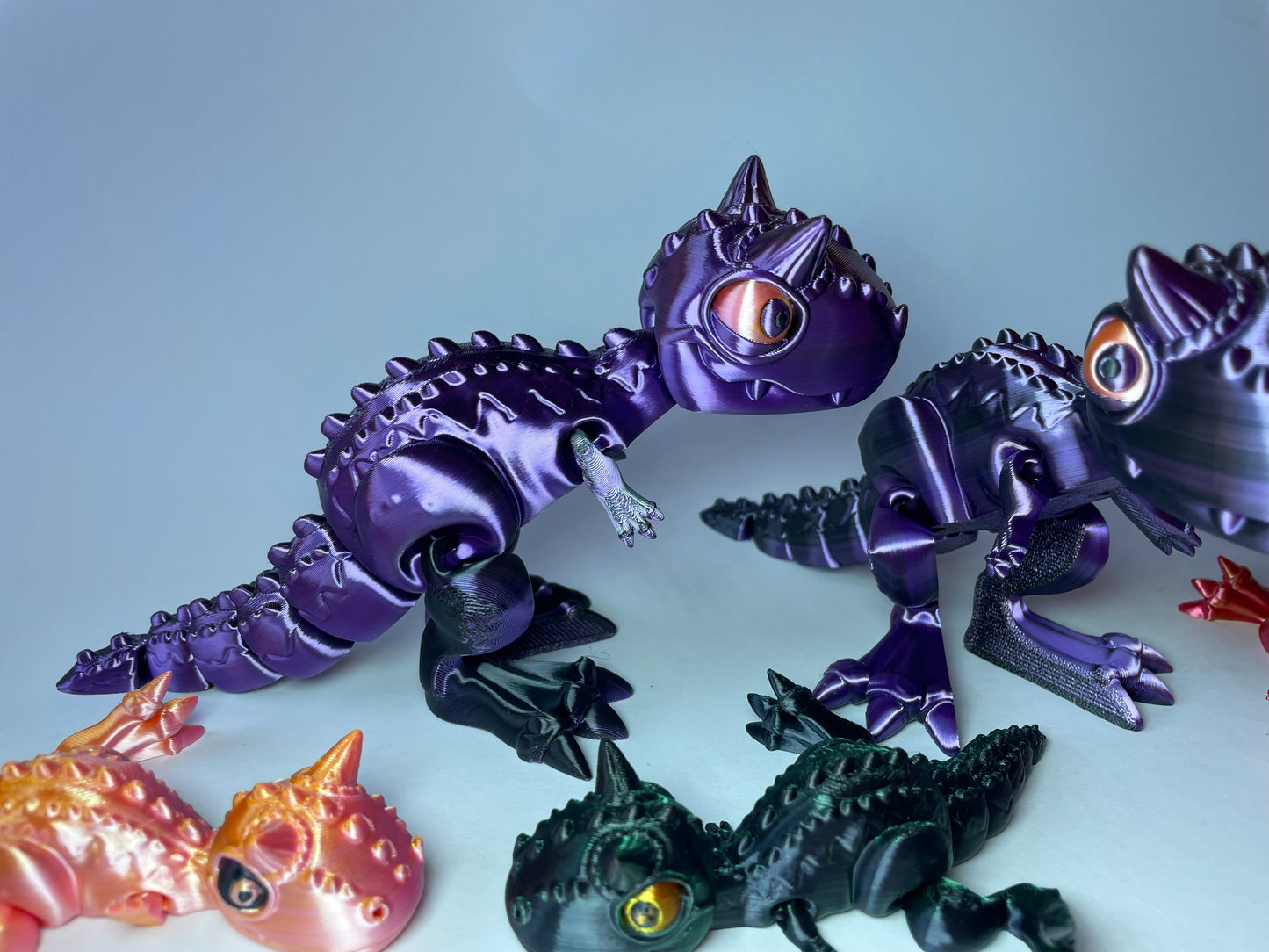 Carnotaurus – Flexi-Dino Figur | 3D-gedruckt mit PLA und PLA-Silk-Dual-Color · 3DruckAS