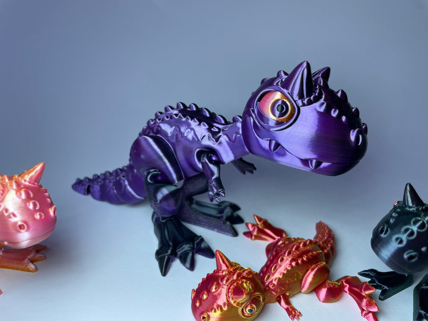 Carnotaurus – Flexi-Dino Figur | 3D-gedruckt mit PLA und PLA-Silk-Dual-Color · 3DruckAS