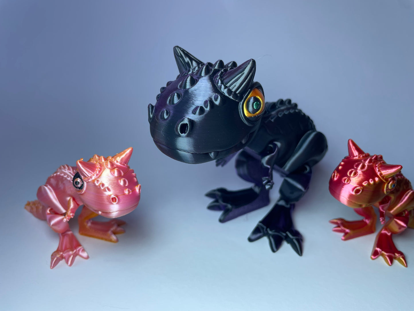 Carnotaurus – Flexi-Dino Figur | 3D-gedruckt mit PLA und PLA-Silk-Dual-Color · 3DruckAS