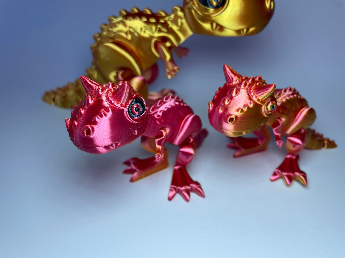 Little Carnotaurus – Flexi-Dino Figur | 3D-gedruckt mit PLA und PLA-Silk-Dual-Color · 3DruckAS