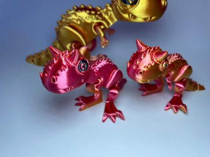 Little Carnotaurus – Flexi-Dino Figur | 3D-gedruckt mit PLA und PLA-Silk-Dual-Color · 3DruckAS