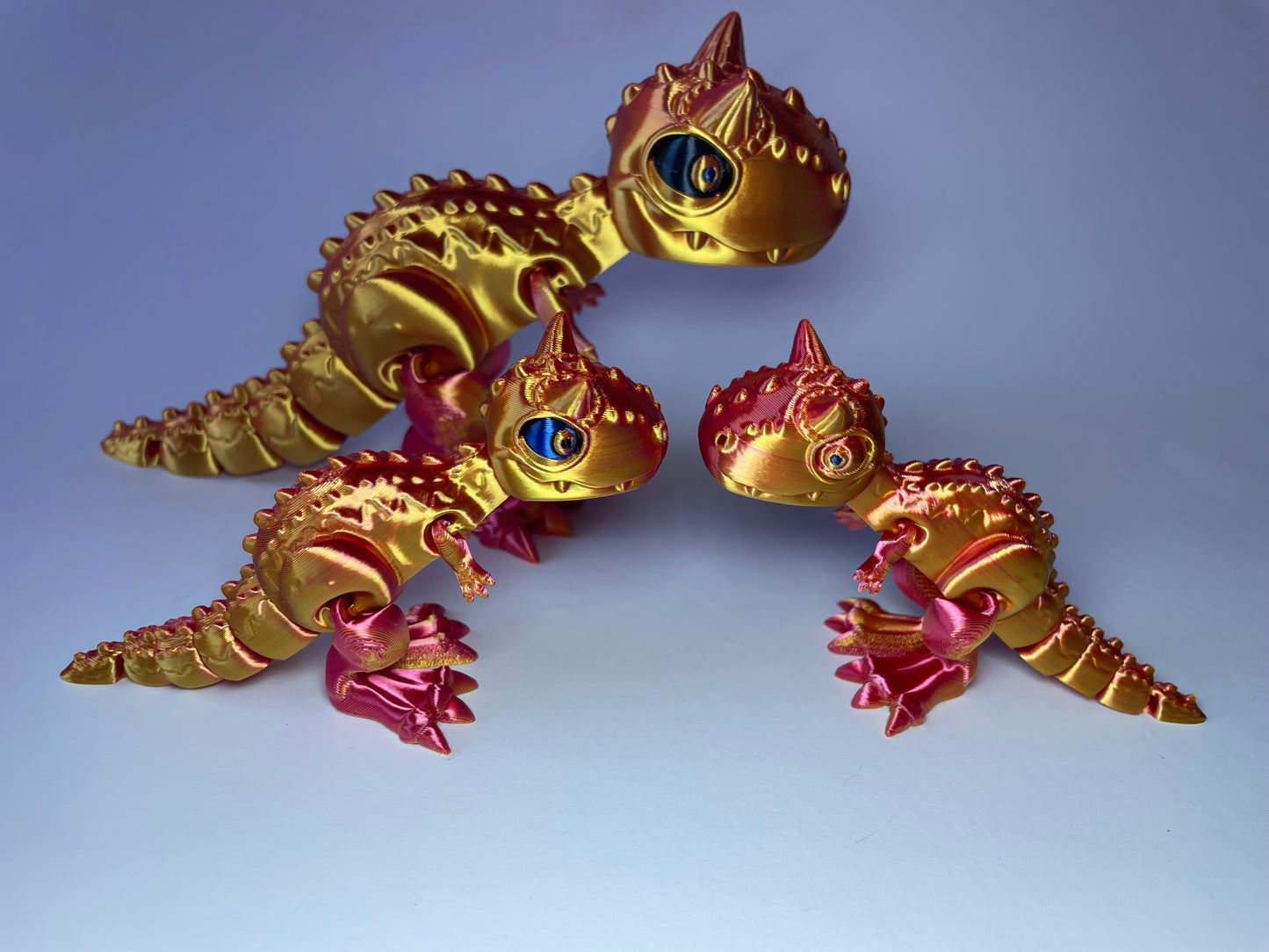 Little Carnotaurus – Flexi-Dino Figur | 3D-gedruckt mit PLA und PLA-Silk-Dual-Color · 3DruckAS