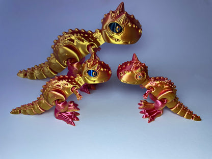 Little Carnotaurus – Flexi-Dino Figur | 3D-gedruckt mit PLA und PLA-Silk-Dual-Color · 3DruckAS