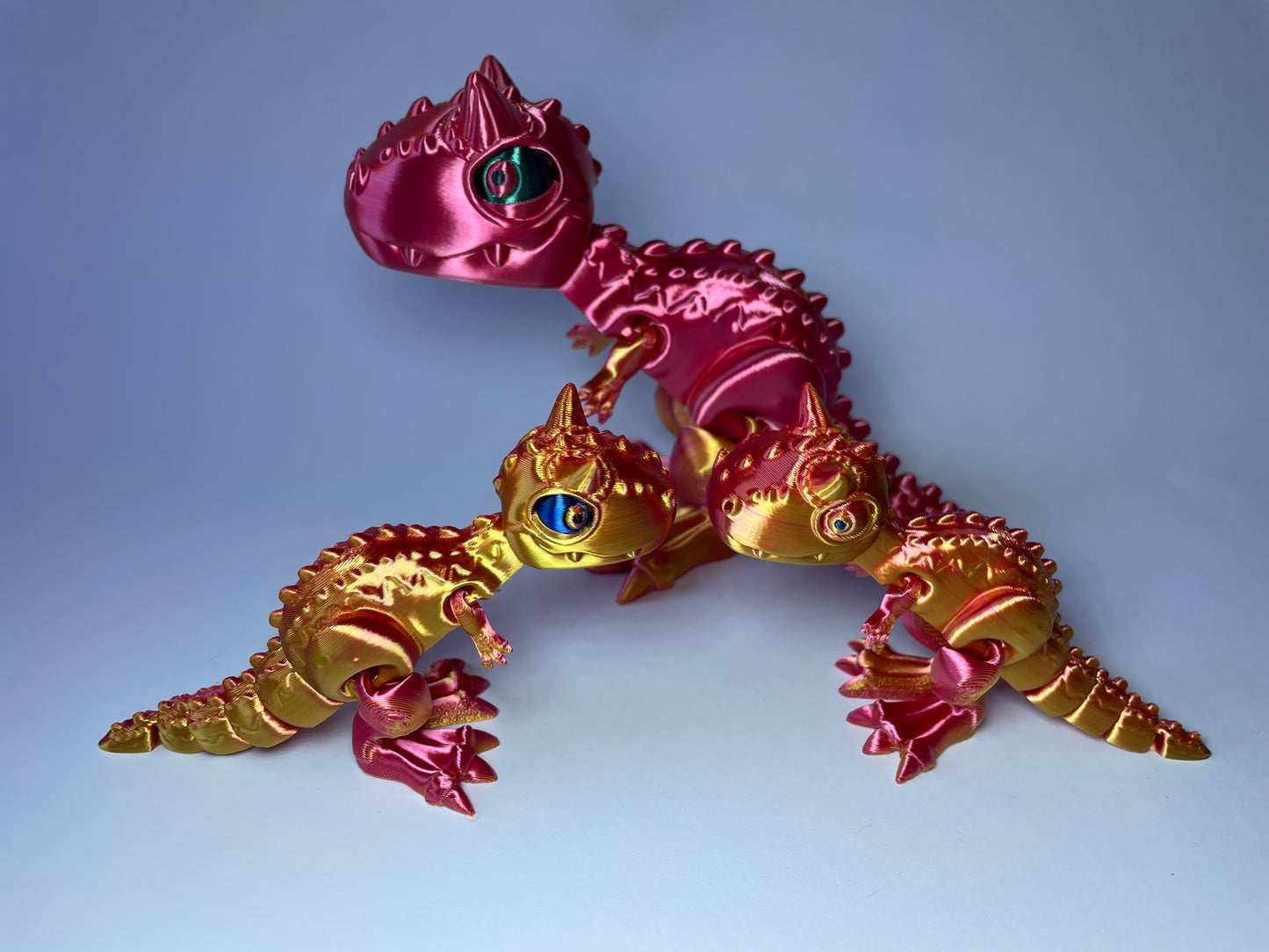 Little Carnotaurus – Flexi-Dino Figur | 3D-gedruckt mit PLA und PLA-Silk-Dual-Color · 3DruckAS