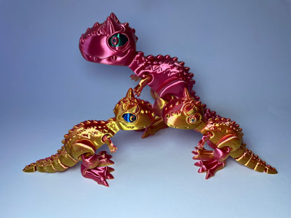 Little Carnotaurus – Flexi-Dino Figur | 3D-gedruckt mit PLA und PLA-Silk-Dual-Color · 3DruckAS