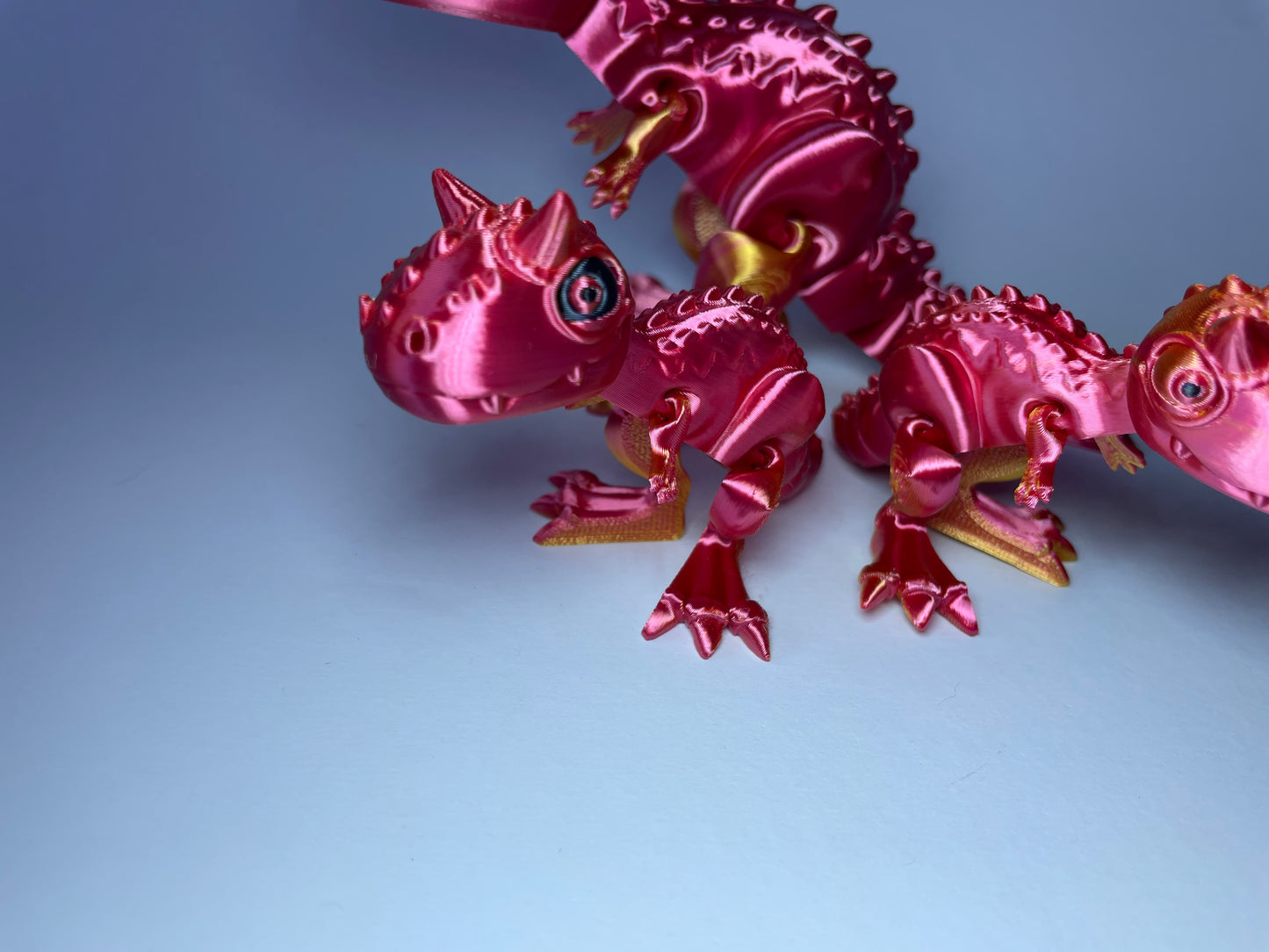 Little Carnotaurus – Flexi-Dino Figur | 3D-gedruckt mit PLA und PLA-Silk-Dual-Color · 3DruckAS