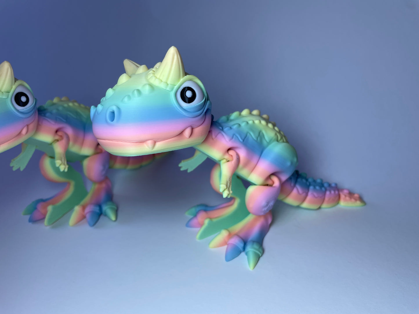 Carnotaurus – Flexi-Dino Figur | 3D-gedruckt mit PLA und PLA-Silk-Dual-Color · 3DruckAS
