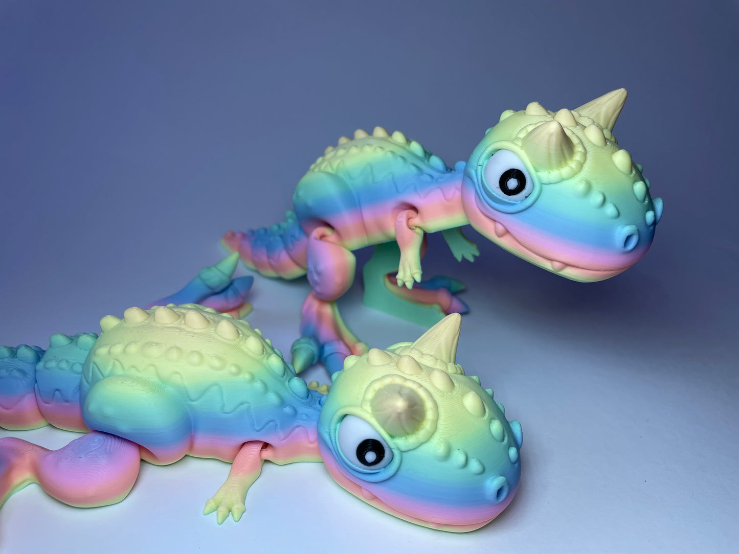 Carnotaurus – Flexi-Dino Figur | 3D-gedruckt mit PLA und PLA-Silk-Dual-Color · 3DruckAS