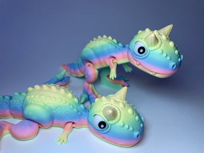 Carnotaurus – Flexi-Dino Figur | 3D-gedruckt mit PLA und PLA-Silk-Dual-Color · 3DruckAS
