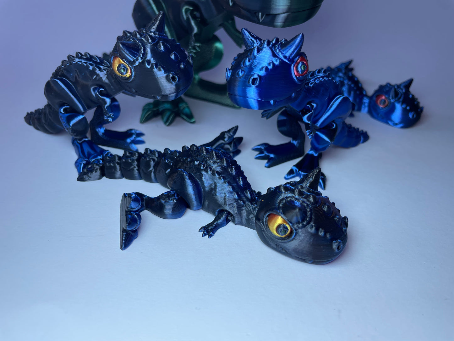 Little Carnotaurus – Flexi-Dino Figur | 3D-gedruckt mit PLA und PLA-Silk-Dual-Color · 3DruckAS