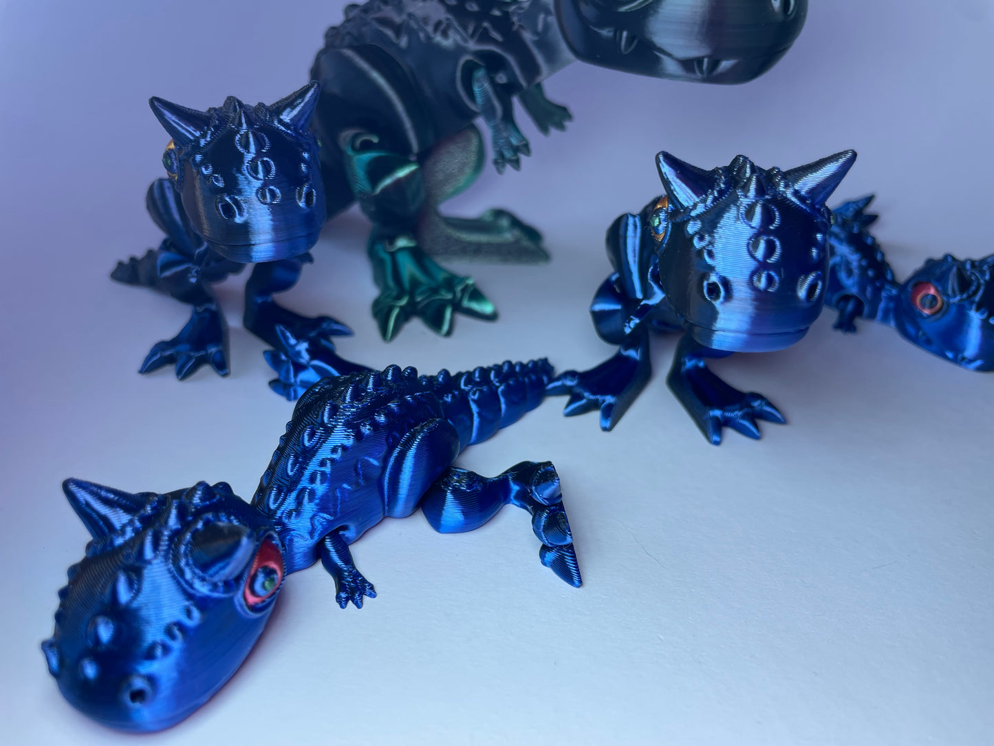 Little Carnotaurus – Flexi-Dino Figur | 3D-gedruckt mit PLA und PLA-Silk-Dual-Color · 3DruckAS