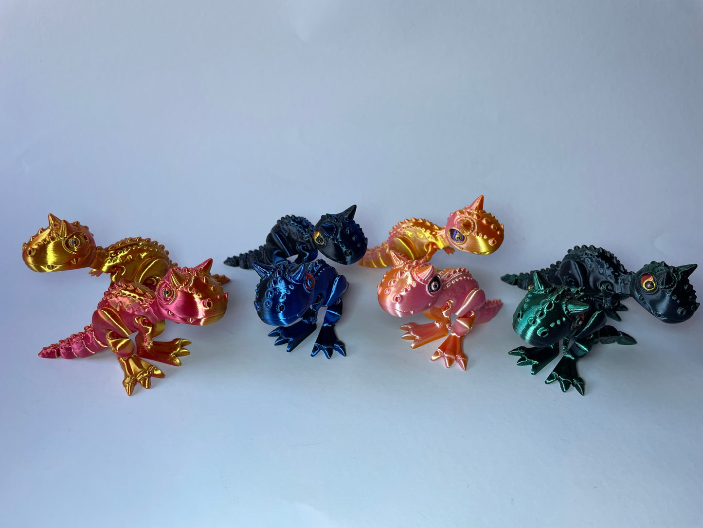 Little Carnotaurus – Flexi-Dino Figur | 3D-gedruckt mit PLA und PLA-Silk-Dual-Color · 3DruckAS