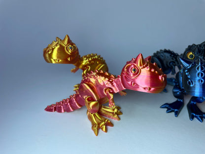 Little Carnotaurus – Flexi-Dino Figur | 3D-gedruckt mit PLA und PLA-Silk-Dual-Color · 3DruckAS