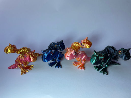 Little Carnotaurus – Flexi-Dino Figur | 3D-gedruckt mit PLA und PLA-Silk-Dual-Color · 3DruckAS