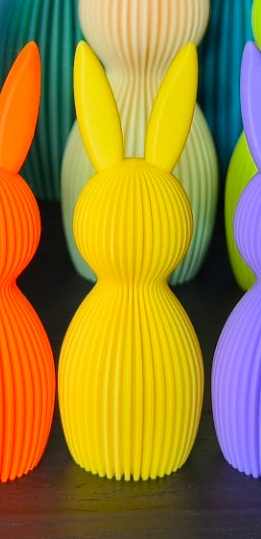 Häschen-Deko-Geriffelt - Moderne Minimalistische Osterdeko | Osterhasen-Deko | Ostern