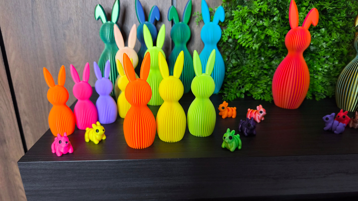 Häschen-Deko-Geriffelt - Moderne Minimalistische Osterdeko | Osterhasen-Deko | Ostern