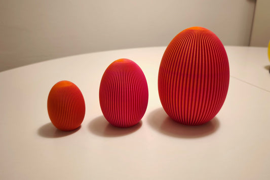 Deko-Ei geriffelt – minimalistisches Osterei | 3D-Druck | 3DruckAS