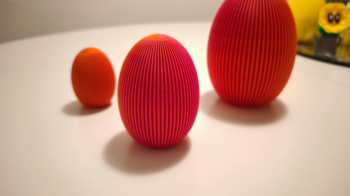 Deko-Ei geriffelt – minimalistisches Osterei | 3D-Druck | 3DruckAS