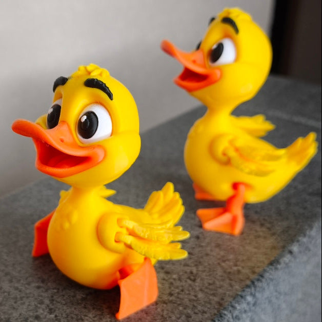 Quacksel | Flexi-Ente | 3D-Druck Sammelfigur | 3DruckAS