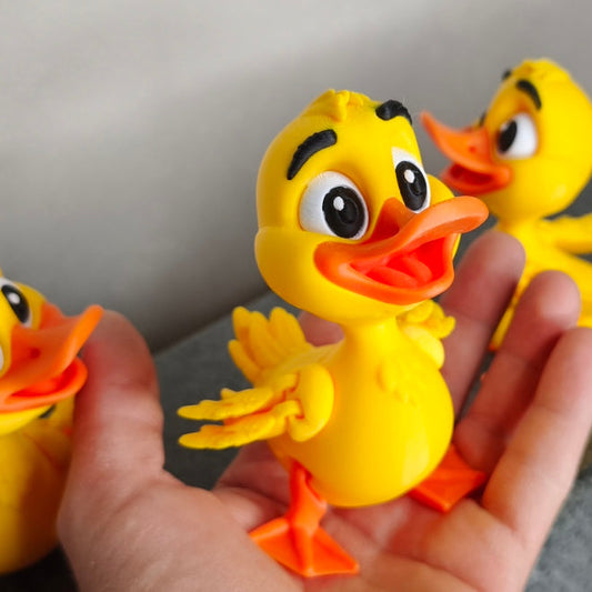 Quacksel | Flexi-Ente | 3D-Druck Sammelfigur | 3DruckAS