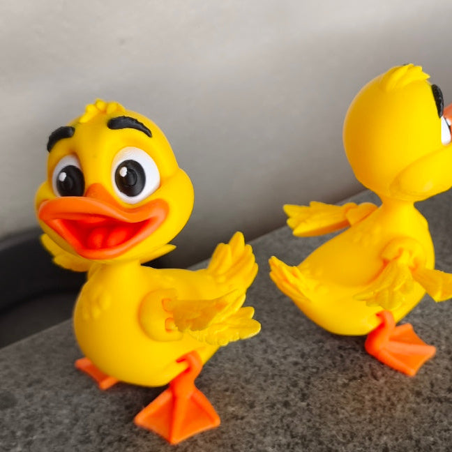 Quacksel | Flexi-Ente | 3D-Druck Sammelfigur | 3DruckAS