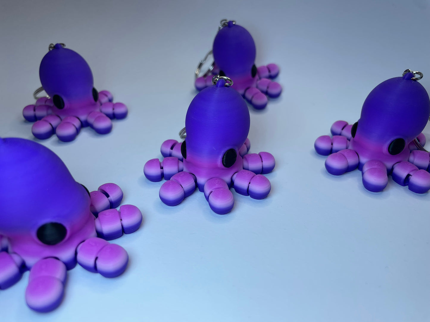 Origineller Flexi-Oktopus Jelly – 3D-Druck Schlüsselanhänger für Sammler