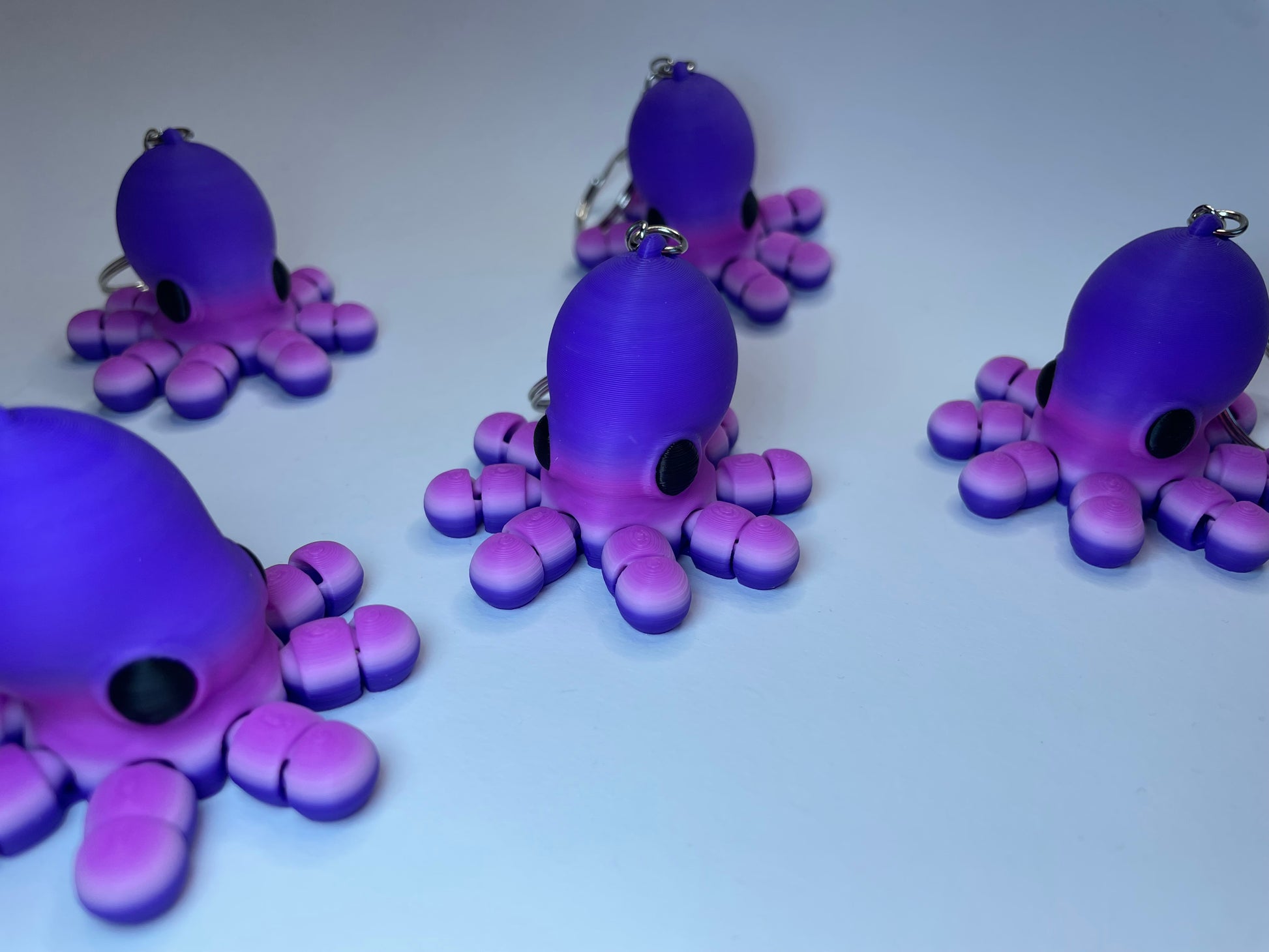 Origineller Flexi-Oktopus Jelly – 3D-Druck Schlüsselanhänger für Sammler