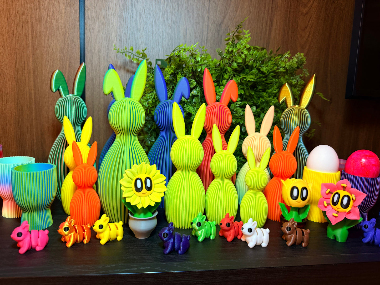 Häschen-Deko-Geriffelt - Moderne Minimalistische Osterdeko | Osterhasen-Deko | Ostern