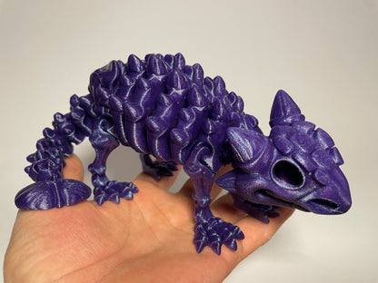 Ankylosaurus Flexi-Skelett – 3D-gedruckte Dinosaurierfigur aus PLA / Silk-Dual-Color