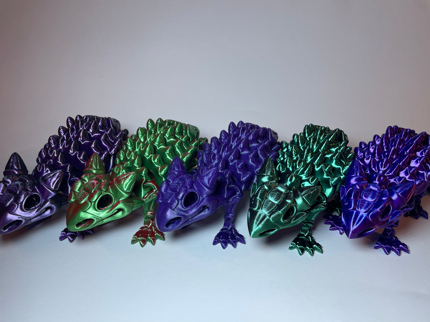 Ankylosaurus Flexi-Skelett – 3D-gedruckte Dinosaurierfigur aus PLA / Silk-Dual-Color