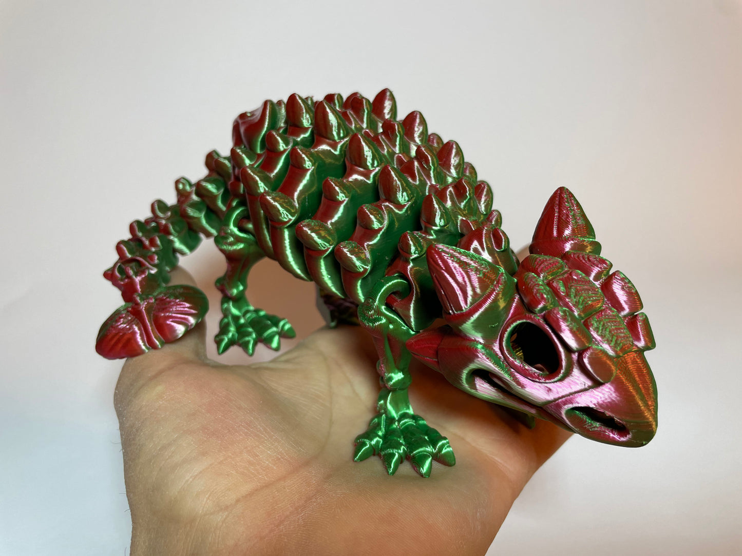 Ankylosaurus Flexi-Skelett – 3D-gedruckte Dinosaurierfigur aus PLA / Silk-Dual-Color