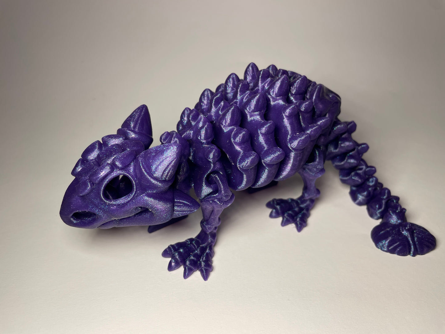 Ankylosaurus Flexi-Skelett – 3D-gedruckte Dinosaurierfigur aus PLA / Silk-Dual-Color