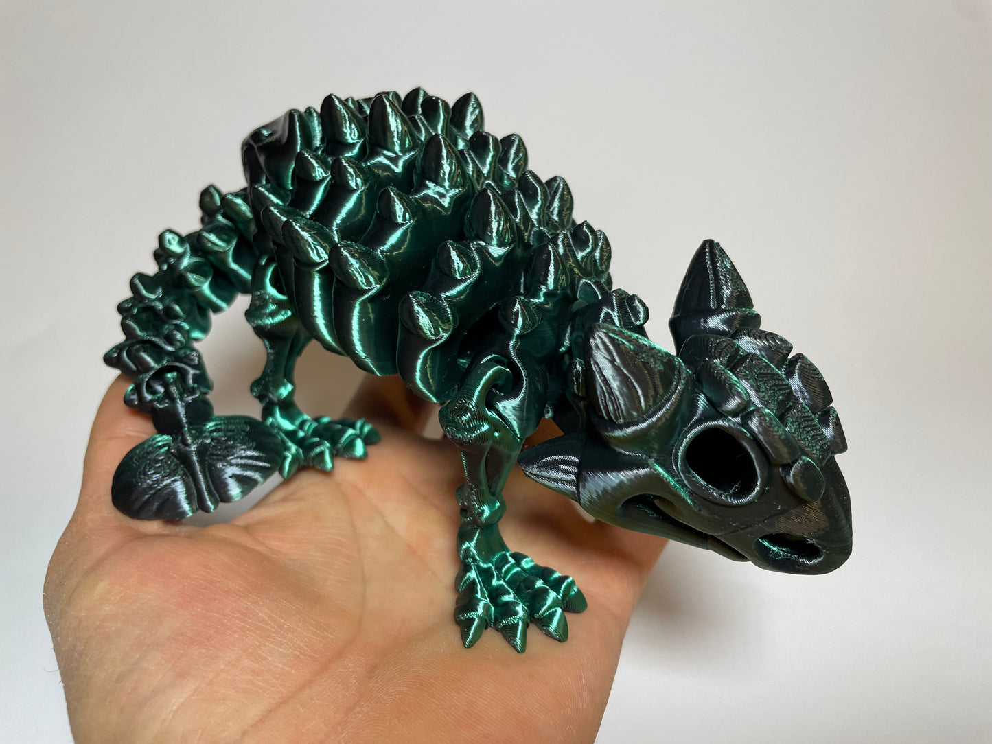Ankylosaurus Flexi-Skelett – 3D-gedruckte Dinosaurierfigur aus PLA / Silk-Dual-Color