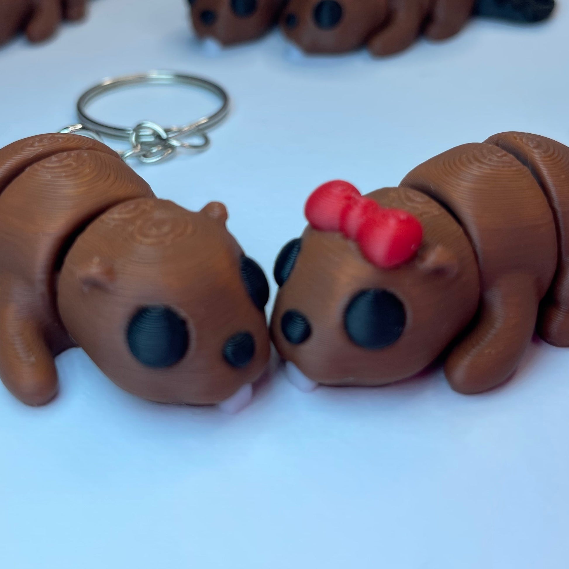 Detailansicht Bibi und Björn – kleine Biber Schlüsselanhänger, Flexi-Figur